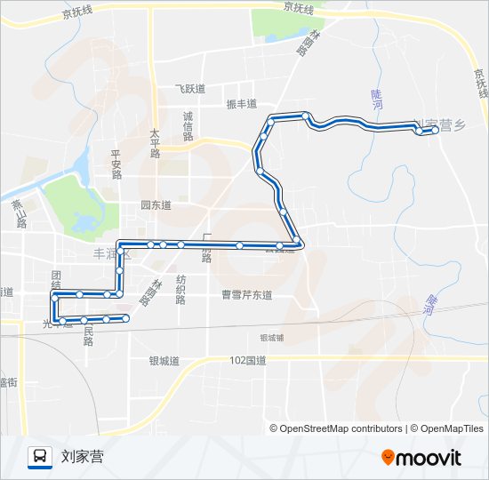 公交106路的线路图