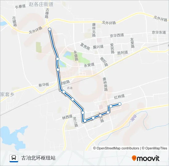 公交201路的线路图