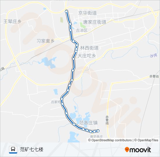 公交203路的线路图