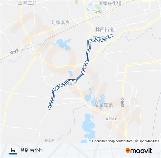 公交208路的线路图