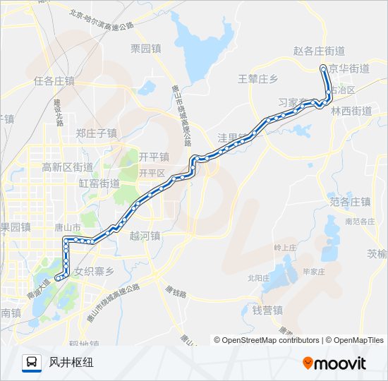 公交210路的线路图