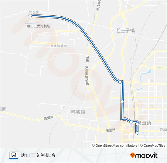 机场专线1路 Bus Line Map