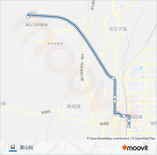 机场专线1路 Bus Line Map