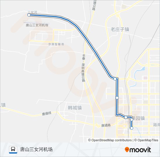 机场专线1路 bus Line Map
