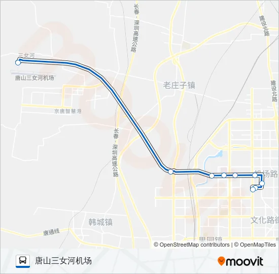 公交机场专2路路的线路图
