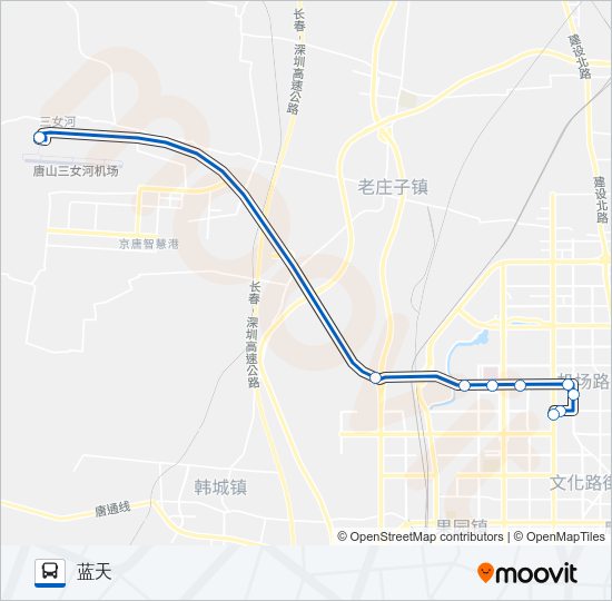 公交机场专2路路的线路图
