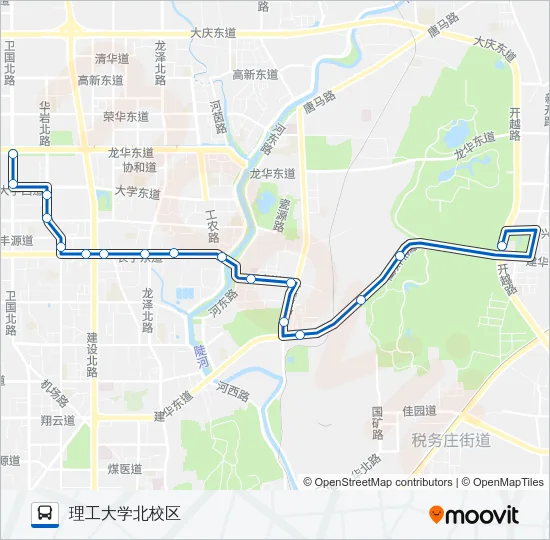 公交凤凰花卉专1路路的线路图
