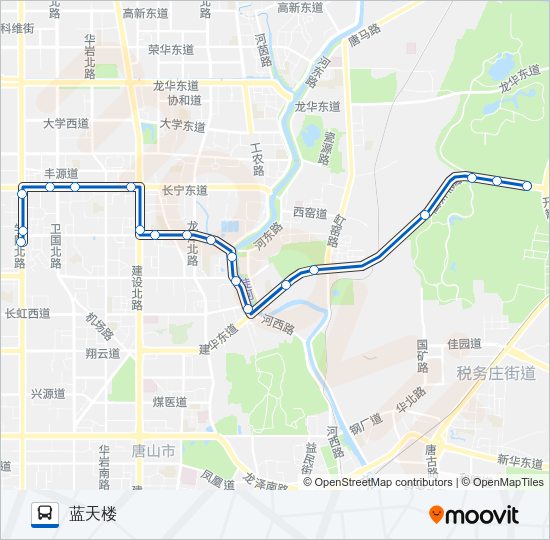 公交凤凰花卉专2路路的线路图
