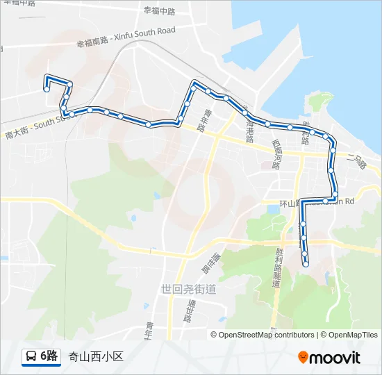 6路 Bus Line Map