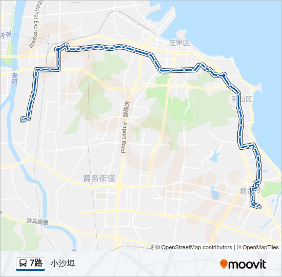 公交7路的线路图
