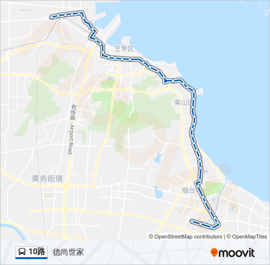 公交10路的线路图