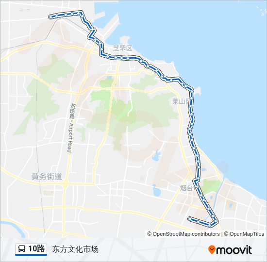 公交10路的线路图