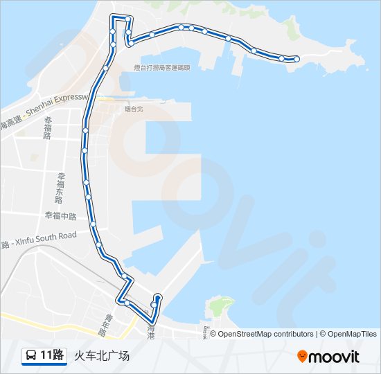 公交11路的线路图
