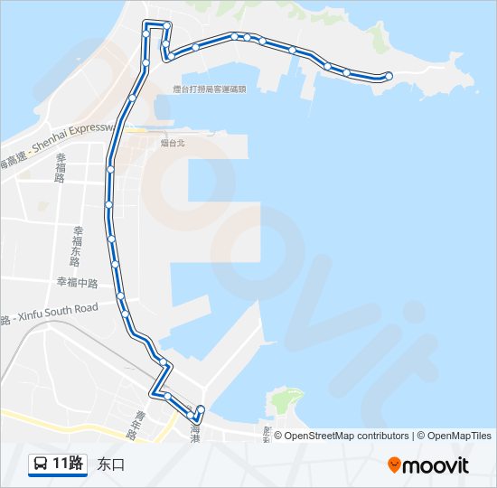 公交11路的线路图
