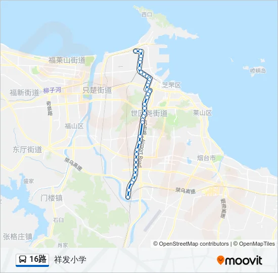 16路 Bus Line Map