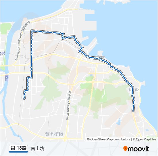 公交18路的线路图