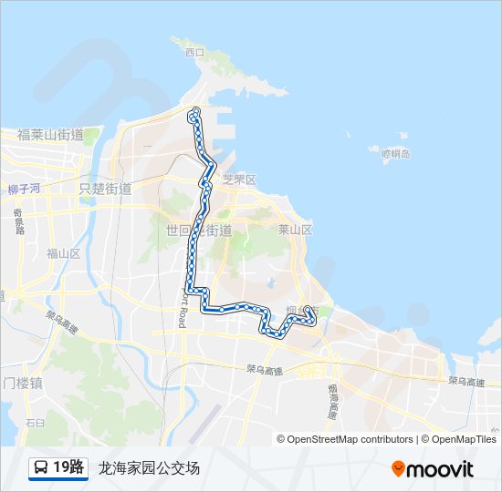 公交19路的线路图