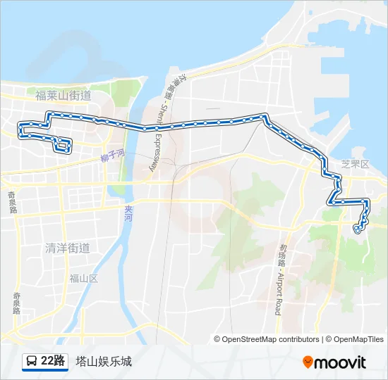 22路 Bus Line Map