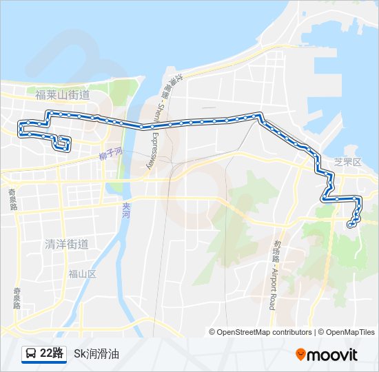 公交22路的线路图