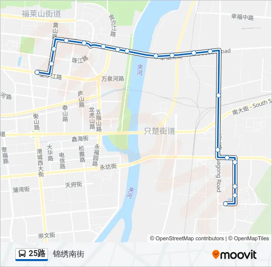 公交25路的线路图