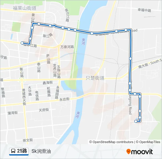 25路 Bus Line Map