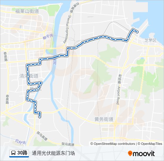 公交30路的线路图