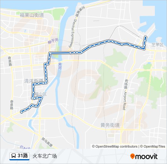 公交31路的线路图