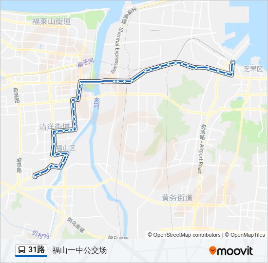 公交31路的线路图