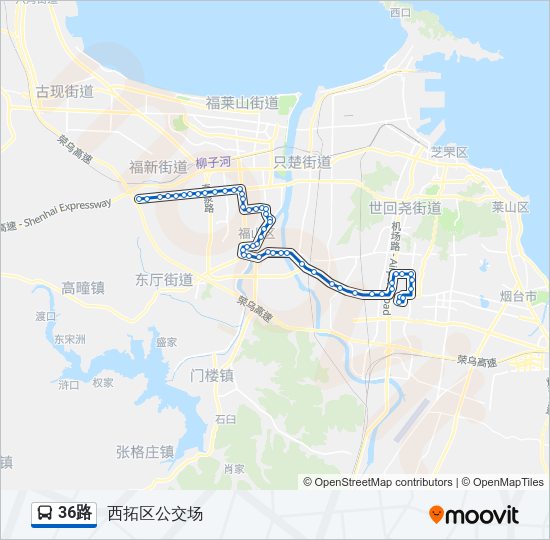 公交36路的线路图