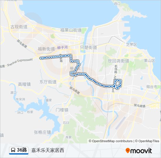 公交36路的线路图