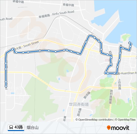 公交43路的线路图