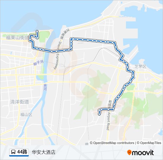公交44路的线路图