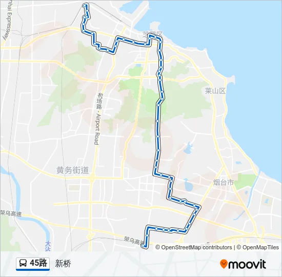 45路 Bus Line Map