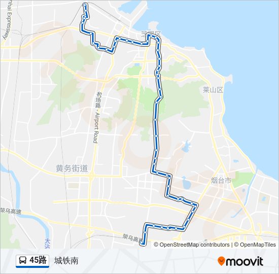 公交45路的线路图
