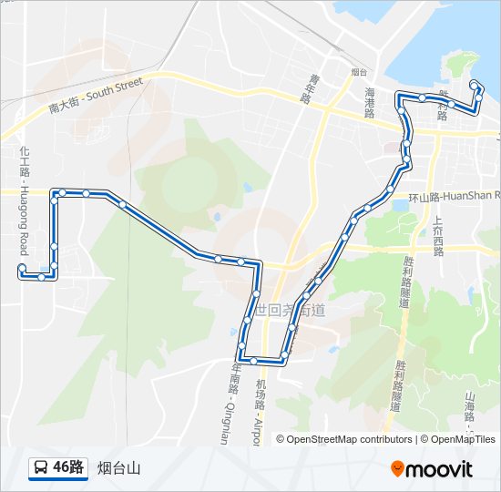 公交46路的线路图