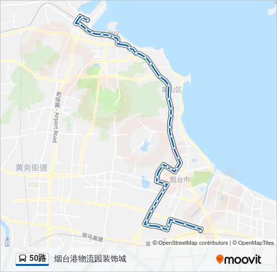 50路 Bus Line Map