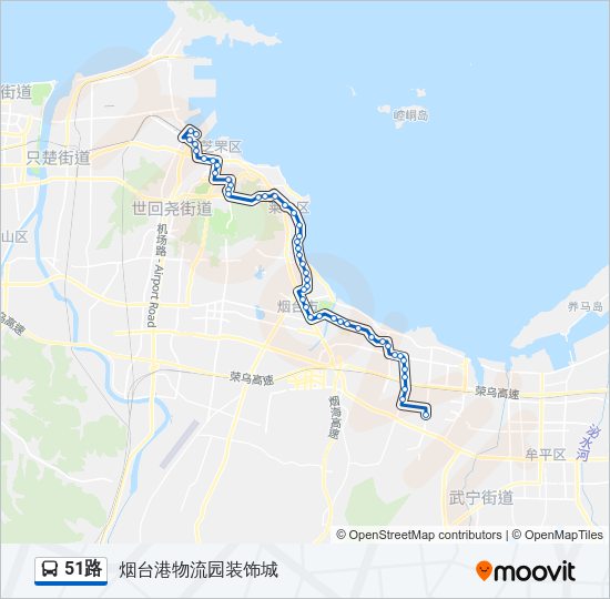 公交51路的线路图