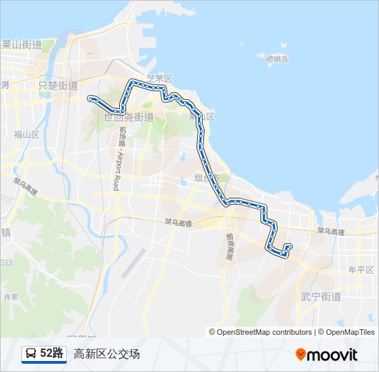 公交52路的线路图