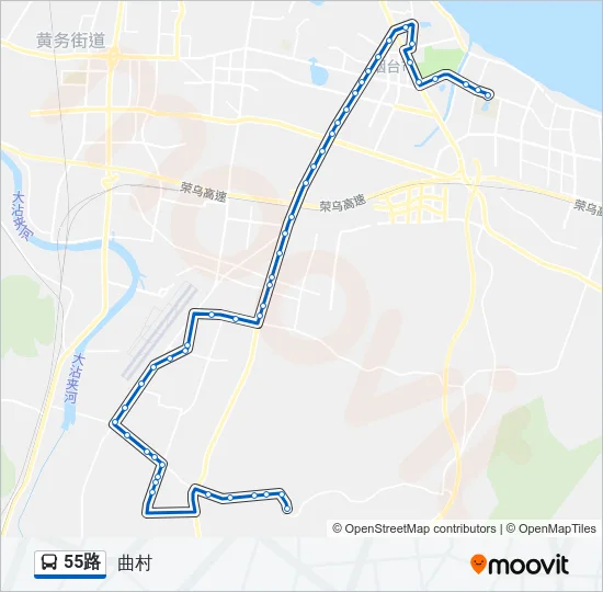 55路 Bus Line Map