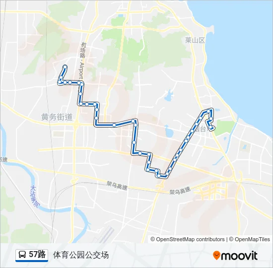 57路 Bus Line Map