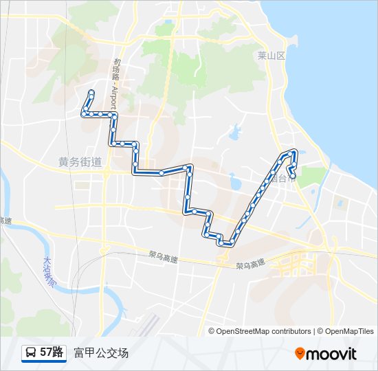 公交57路的线路图