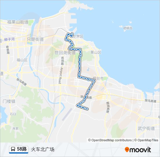 公交58路的线路图