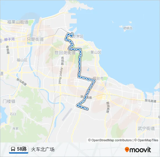 58路 Bus Line Map