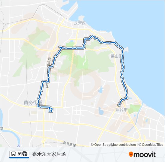 公交59路的线路图