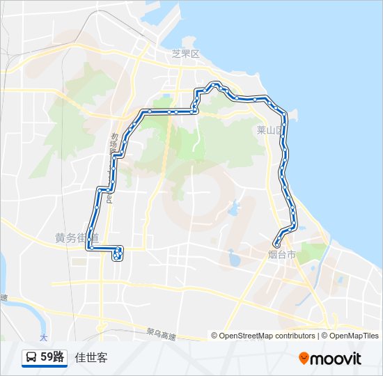 公交59路的线路图