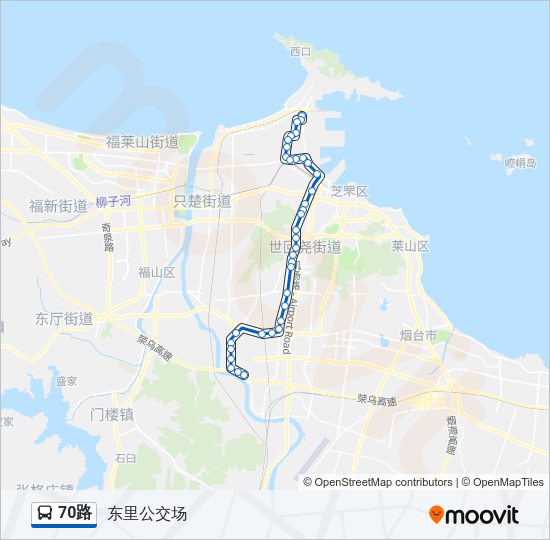 公交70路的线路图