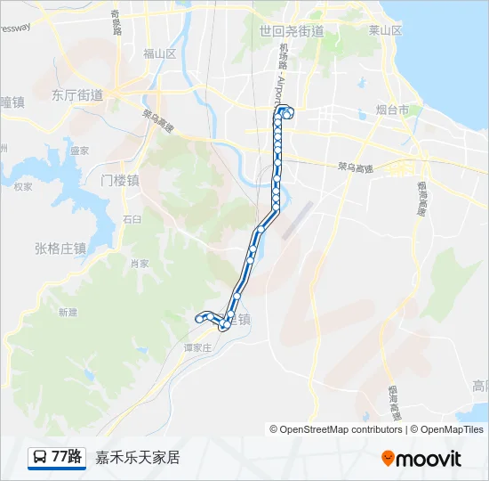 77路 Bus Line Map
