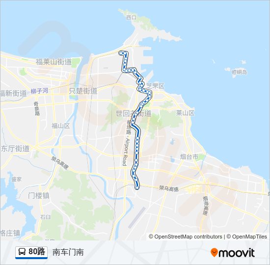 公交80路的线路图