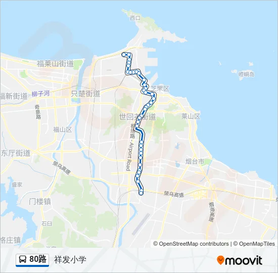 80路 Bus Line Map