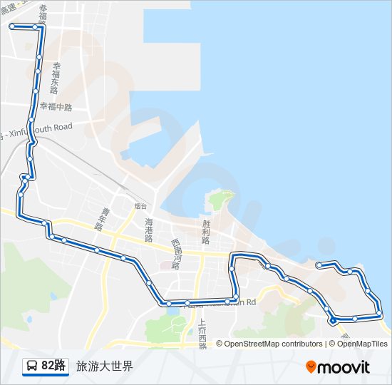 公交82路的线路图
